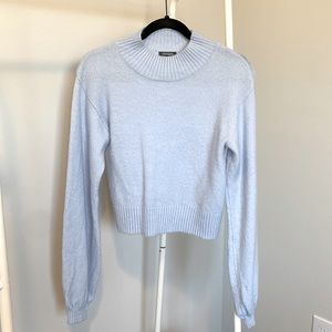 Wild Fable | Baby blue cowl neck, bell sleeve cropped sweater